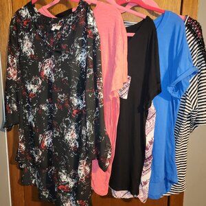 Lot 5 2x XXL 18/20 Shirts Cato Time Tru Ana Crochet Sleeve Summer Vibes Vanity